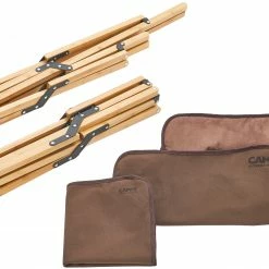 Kopen 🥰 CAMPZ Bamboo Folding Chair Set With Cover And Footrest, Bruin 🎉 -KAMPA-winkel campz bamboo folding chair set with cover and footrest brown brown 22