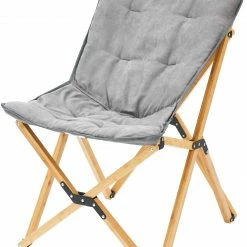 Flash-uitverkoop ๐ CAMPZ Bamboo Folding Chair Set With Cover, Grijs/bruin ๐