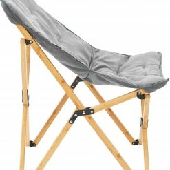Flash-uitverkoop 😀 CAMPZ Bamboo Folding Chair Set With Cover, Grijs/bruin 😀 -KAMPA-winkel campz bamboo folding chair set with cover grey brown 3