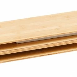 Beste deal 🌟 CAMPZ Bamboo Table 100x65x65cm With Storage Mesh, Bruin 🛒 -KAMPA-winkel campz bamboo table 100x65x65cm with storage mesh brown 10