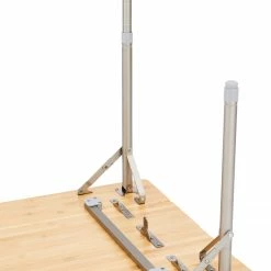 Goedkoop 😉 CAMPZ Bamboo Table 80x60x65cm With Storage Mesh, Bruin ❤️ -KAMPA-winkel campz bamboo table 80x60x60cm with storage mesh brown 6