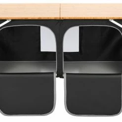 Goedkoopste ✨ CAMPZ Bamboo Table 120x50x80cm With Storage Shelf, Bruin/zwart 😉 17 Goedkoopste ✨ CAMPZ Bamboo Table 120x50x80cm With Storage Shelf, Bruin/zwart 😉 -KAMPA-winkel campz bamboo table with storage shelf brown black 2
