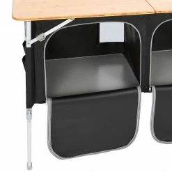 Goedkoopste ✨ CAMPZ Bamboo Table 120x50x80cm With Storage Shelf, Bruin/zwart 😉 18 Goedkoopste ✨ CAMPZ Bamboo Table 120x50x80cm With Storage Shelf, Bruin/zwart 😉 -KAMPA-winkel campz bamboo table with storage shelf brown black 3