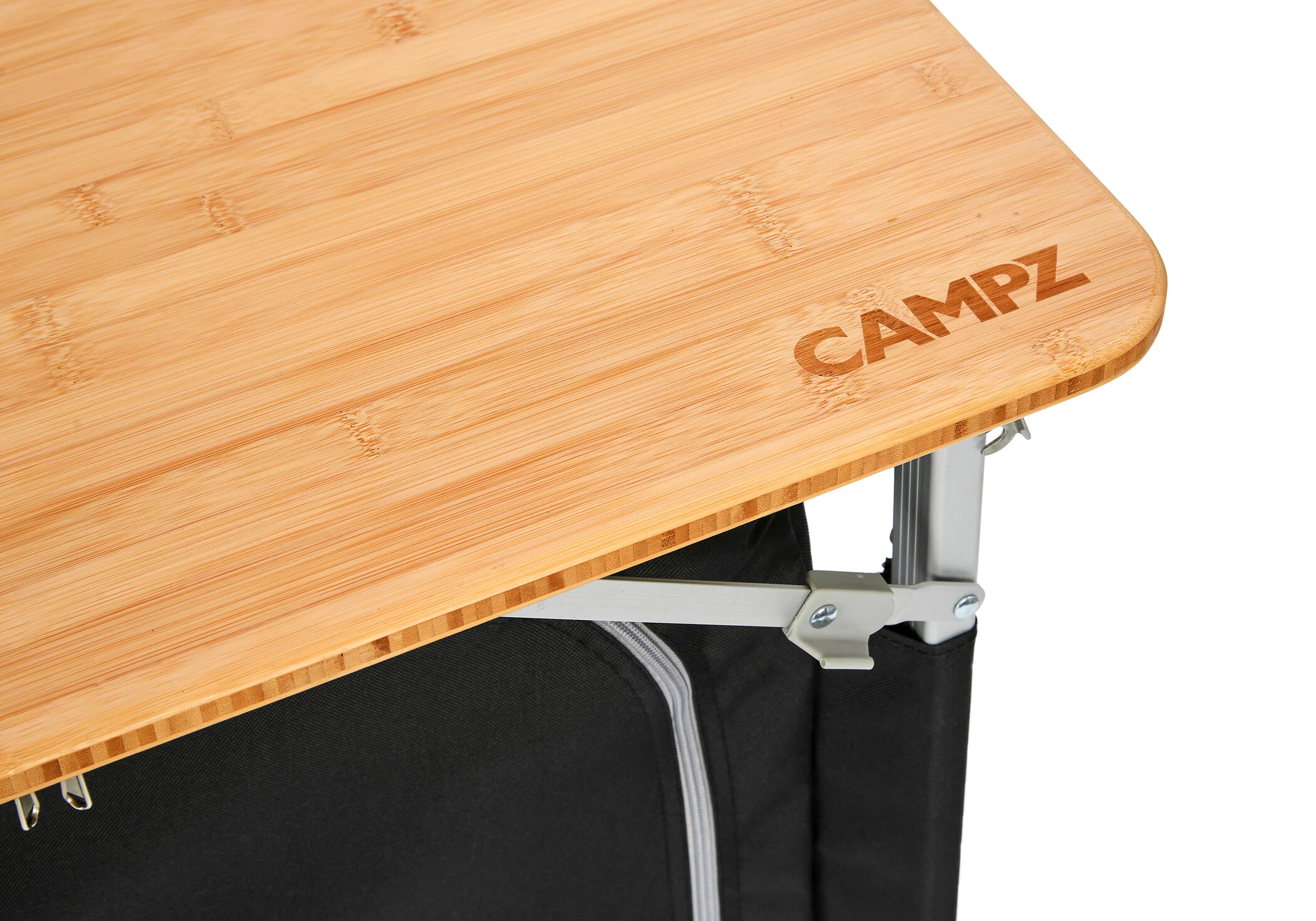 Goedkoopste ✨ CAMPZ Bamboo Table 120x50x80cm With Storage Shelf, Bruin/zwart 😉 7 Goedkoopste ✨ CAMPZ Bamboo Table 120x50x80cm With Storage Shelf, Bruin/zwart 😉 - Afbeelding 5