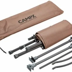 Uitgang 🤩 CAMPZ Comfort Aluminium Vouwstoel L, Bruin/zwart ✔️ -KAMPA-winkel campz comfort aluminium faltstuhl l braun 20