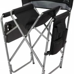 Flash-uitverkoop 😉 CAMPZ Vouwstoel Met Bijzettafel, Zwart/grijs 🌟 -KAMPA-winkel campz faltstuhl mit seitentisch schwarz grau 12