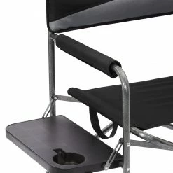 Flash-uitverkoop 😉 CAMPZ Vouwstoel Met Bijzettafel, Zwart/grijs 🌟 -KAMPA-winkel campz faltstuhl mit seitentisch schwarz grau 9