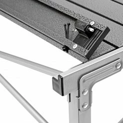 Uitgang ⌛ CAMPZ Aluminium Roll-Out Table 107x70x70cm, Grijs 🛒 -KAMPA-winkel campz falttisch aluminum 107x70x70cm schwarz grau 6