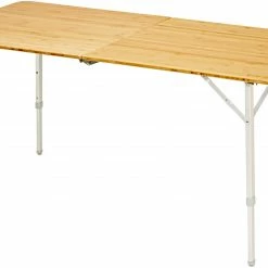 Korting 🥰 CAMPZ Bamboe Vouwtafel 150x70x70cm, Bruin 🥰