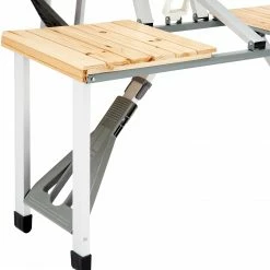 Korting 🧨 CAMPZ Fir Wood Picnic Table, Bruin/grijs 🎉 -KAMPA-winkel campz fir wood picnic table brown 10