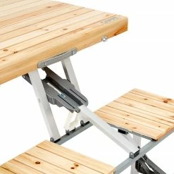 Korting 🧨 CAMPZ Fir Wood Picnic Table, Bruin/grijs 🎉 -KAMPA-winkel campz fir wood picnic table brown 7