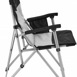 Hete verkoop 🔔 CAMPZ Folding Chair With Steel Armrests, Zwart/grijs 😍 -KAMPA-winkel campz folding chair with steel armrests black grey 3