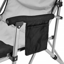 Hete verkoop 🔔 CAMPZ Folding Chair With Steel Armrests, Zwart/grijs 😍 -KAMPA-winkel campz folding chair with steel armrests black grey 6