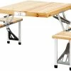 Flash-uitverkoop 🎉 CAMPZ Iwaki Picnic Table Set Fir Wood, Bruin/grijs ⌛