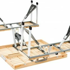 Flash-uitverkoop 🎉 CAMPZ Iwaki Picnic Table Set Fir Wood, Bruin/grijs ⌛ -KAMPA-winkel campz iwaki fir wood picnic furniture set brown silver 14