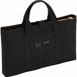 Korting ✨ CAMPZ Folding Stool Bamboo, Zwart/bruin 😀 -KAMPA-winkel campz lounger folding chair with detachable footrest black 8