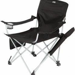 Begroting 🛒 CAMPZ Lounger Vouwstoel Met Afneembare Voetsteun, Zwart 👏 -KAMPA-winkel campz lounger folding chair with detachable footrest black 9