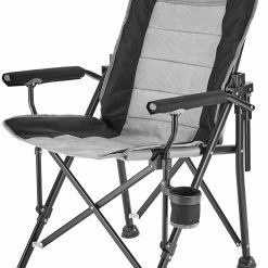 Nieuw 👍 CAMPZ Reclining Folding Chair, Grijs/zwart 🔥