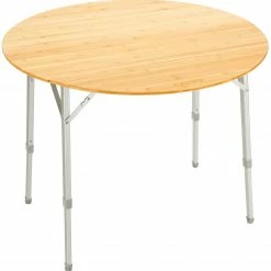 Goedkoopste ๐คฉ CAMPZ Round Bamboo Table 90x46/70cm, Bruin/grijs ๐ฅฐ