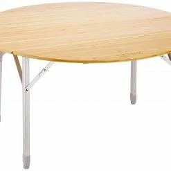 Alternative view of Goedkoopste 🤩 CAMPZ Round Bamboo Table 90x46/70cm, Bruin/grijs 🥰