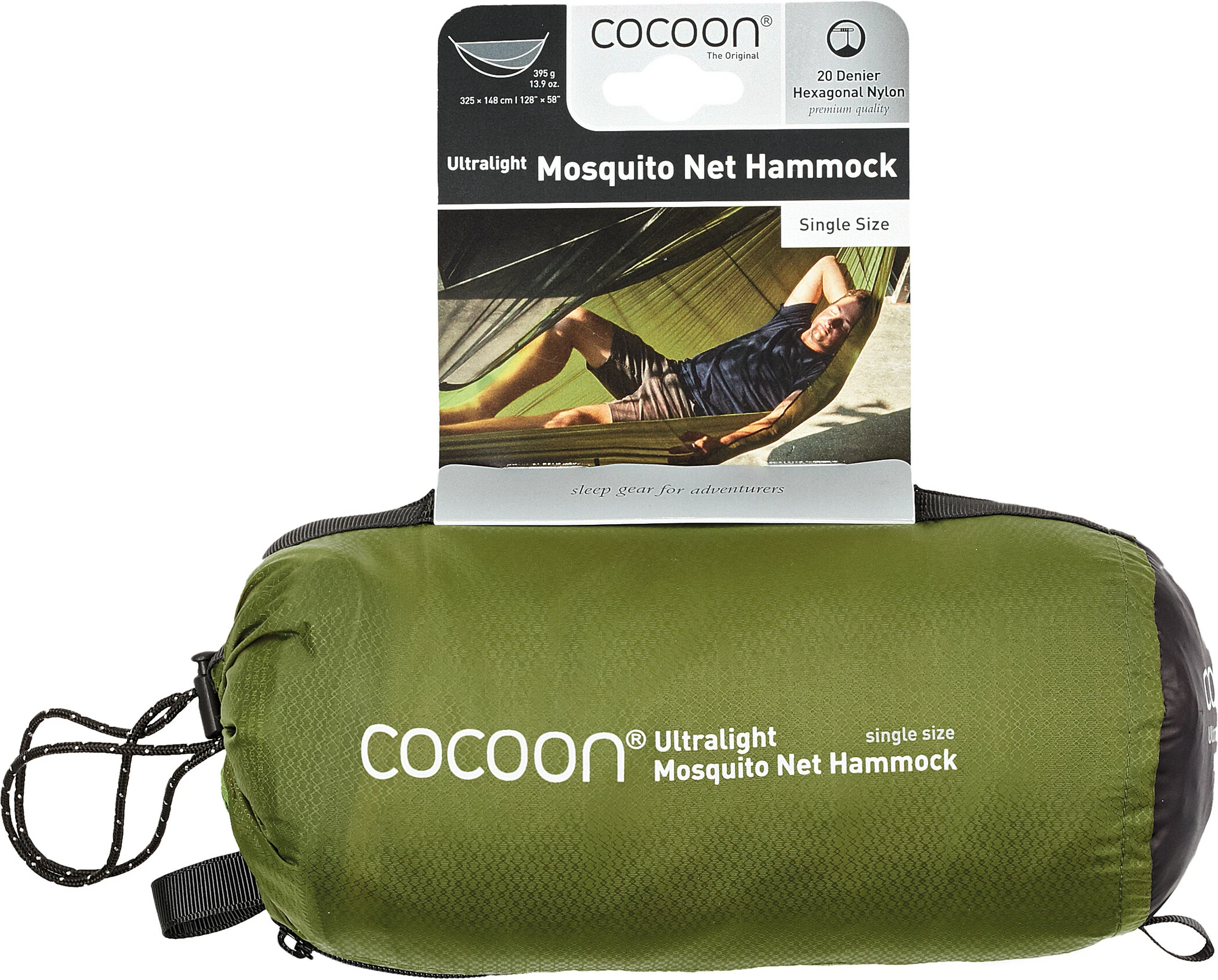 Beste Pirce π Cocoon Mosquito Net Hammock Single Size Ultralight, Groen/grijs π 4 Beste Pirce π Cocoon Mosquito Net Hammock Single Size Ultralight, Groen/grijs π - Afbeelding 2