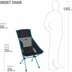 Coupon ⌛ Helinox Sunset Chair, Blauw/wit 🛒 -KAMPA-winkel helinox sunset chair black cyan blue 7 2