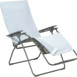 Groothandel 🌟 Lafuma Mobilier Littoral Badstof Hoes Voor Relaxfauteuils, Grijs 🌟 -KAMPA-winkel lafuma mobilier littoral terrycloth cover for relax chairs embrun 2
